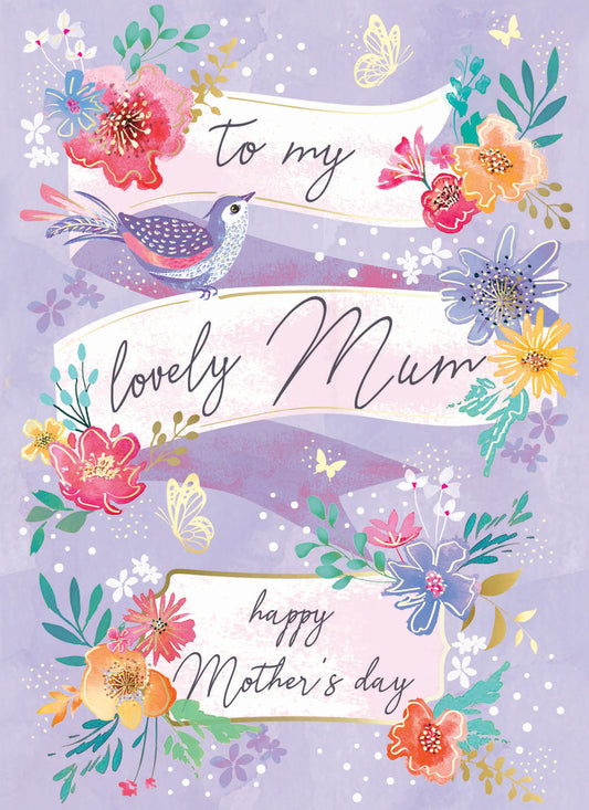 Mother's Day Card - Floral Banner