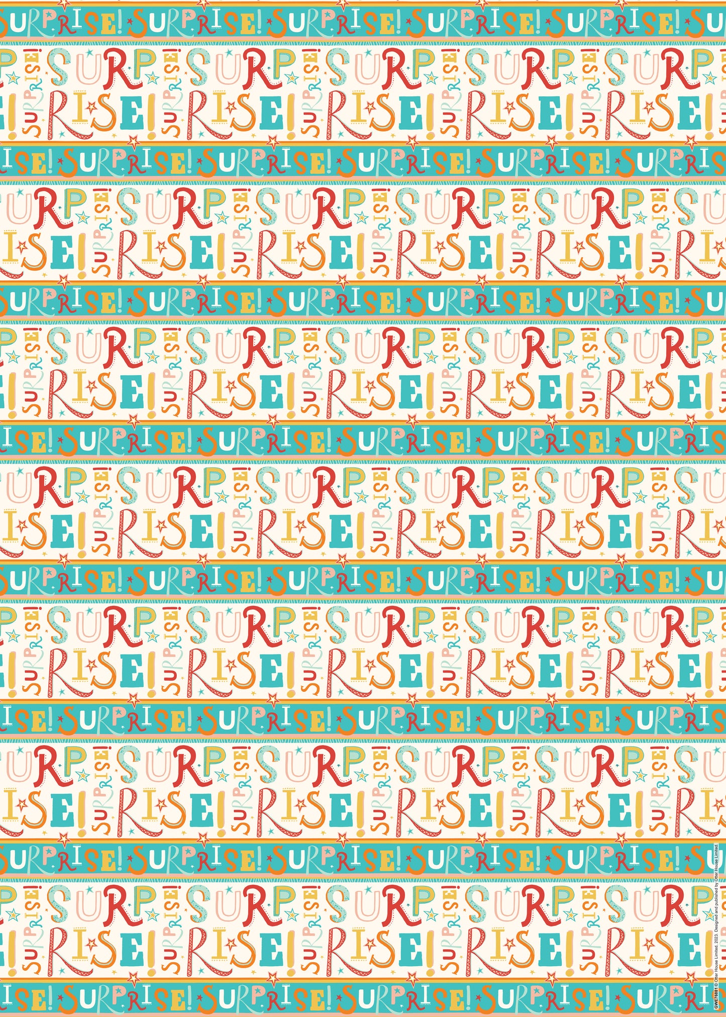 Gift Wrap & Tags - Surprise Text (2 Sheets & 2 Tags)