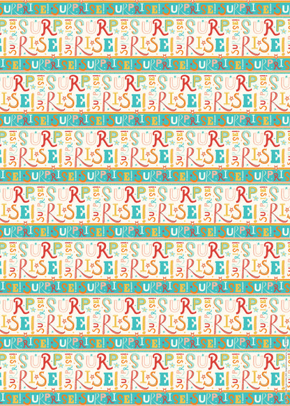 Gift Wrap & Tags - Surprise Text (2 Sheets & 2 Tags)