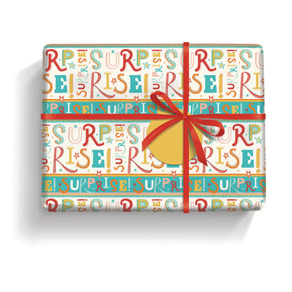 Gift Wrap & Tags - Surprise Text (2 Sheets & 2 Tags)
