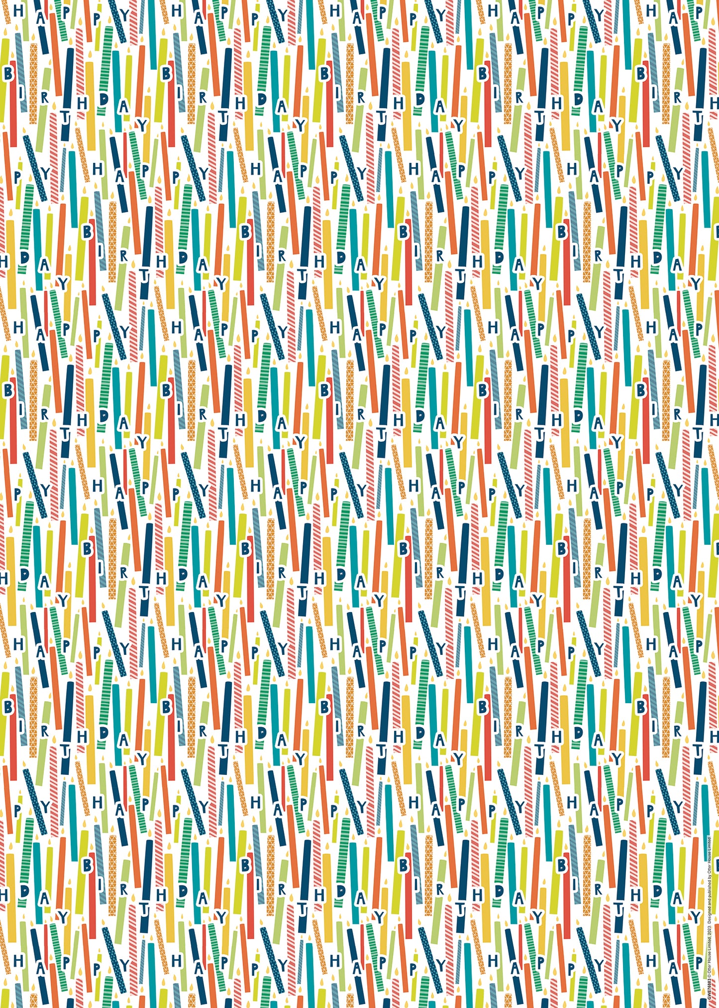 Gift Wrap & Tags - Candles (2 Sheets & 2 Tags)