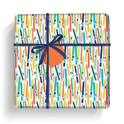 Gift Wrap & Tags - Candles (2 Sheets & 2 Tags)