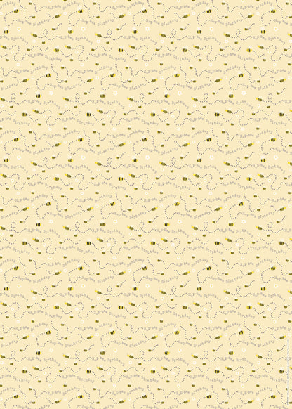 Gift Wrap & Tags - Hap-Bee Birthday(2 Sheets & 2 Tags)