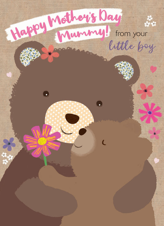 Mother's Day Card - Little Boy Bear