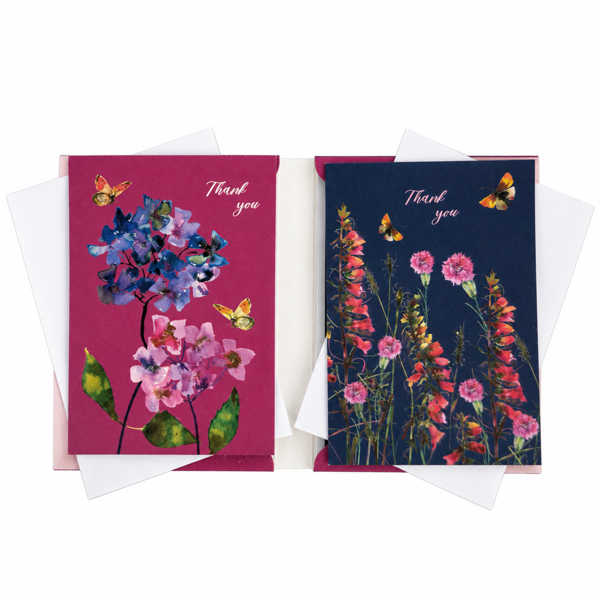 Notecard Pack (12 Cards) - Watercolour Floral