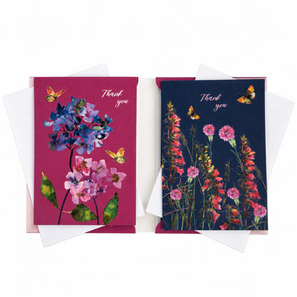 Notecard Pack (12 Cards) - Watercolour Floral