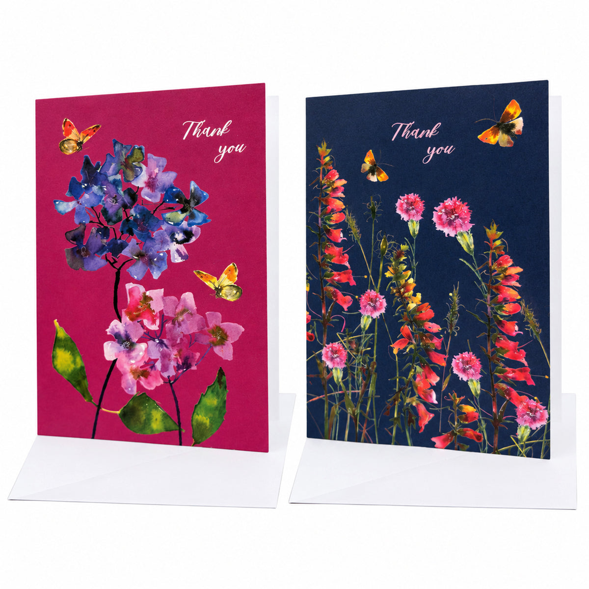 Notecard Pack (12 Cards) - Watercolour Floral