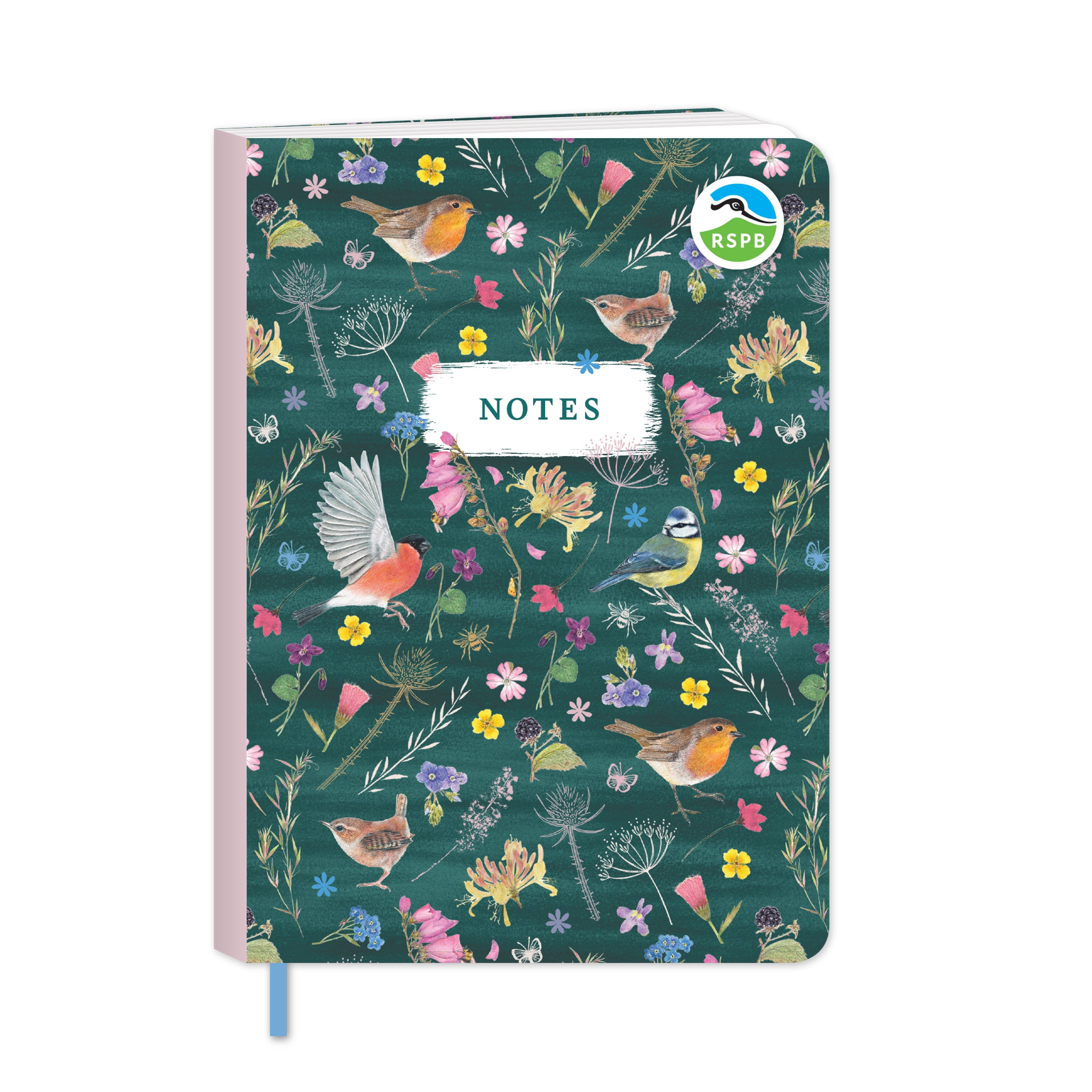 RSPB Beyond The Hedgerow Stationery - A5 Softcover Notebook - Birds in ...