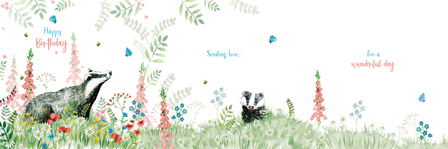 Wild & Serene Card Collection - Friendly Badger