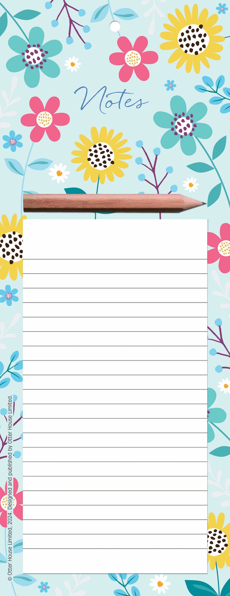 Magnetic Memo Pad - Contemporary Flowers