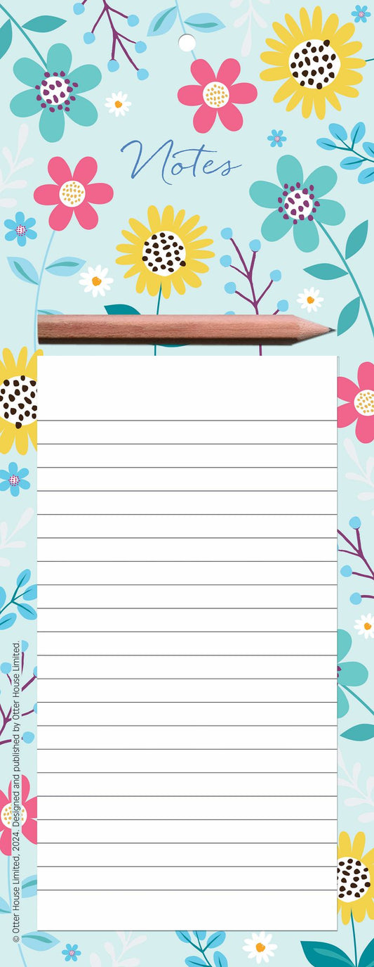 Magnetic Memo Pad - Contemporary Flowers