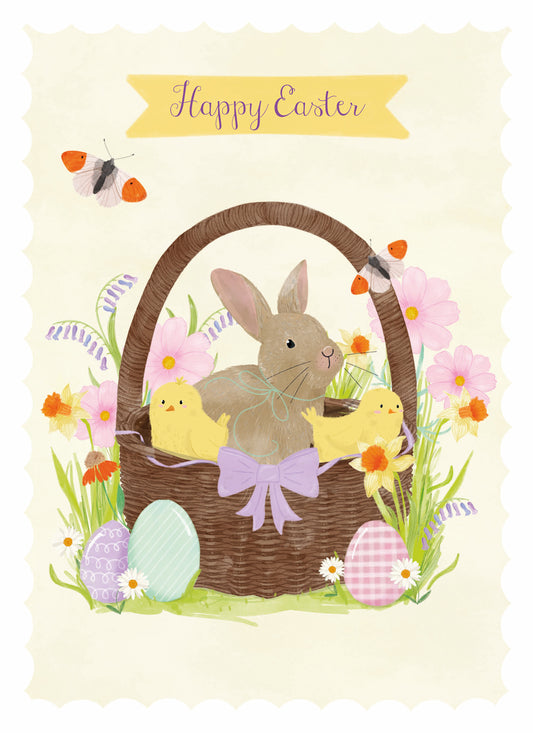 Easter Card - Bunny in Basket