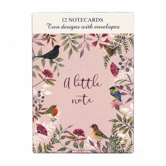 Vintage Garden Stationery - Notecard Pack (12 Cards) - Birds