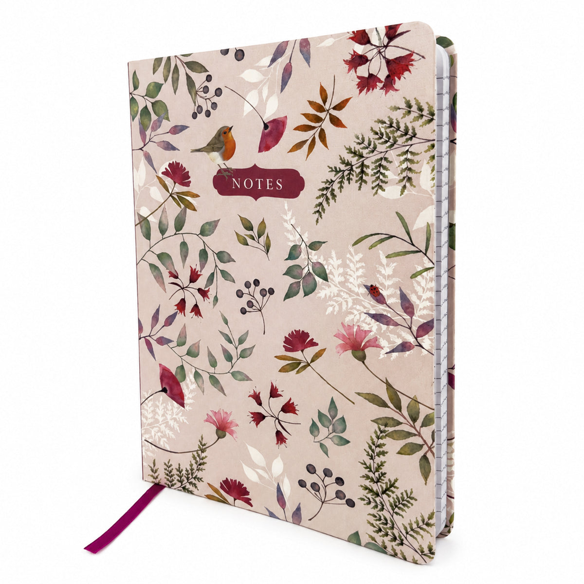 Vintage Garden Stationery - Softcover Notebook - Vintage Garden Robin