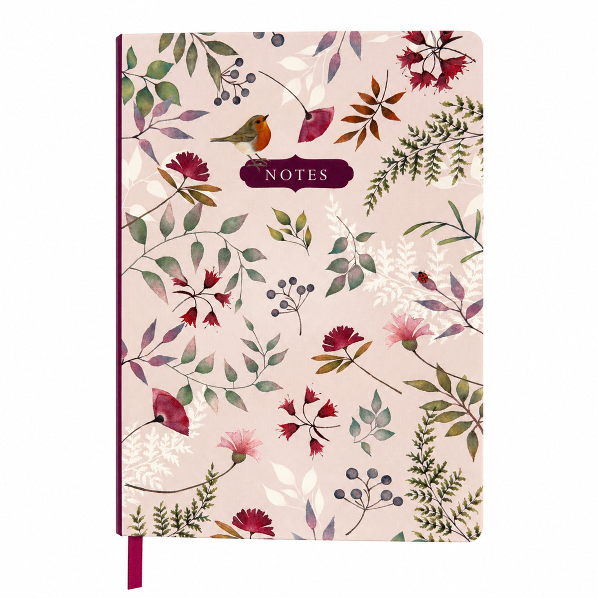 Vintage Garden Stationery - Softcover Notebook - Vintage Garden Robin