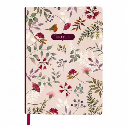 Vintage Garden Stationery - Softcover Notebook - Vintage Garden Robin