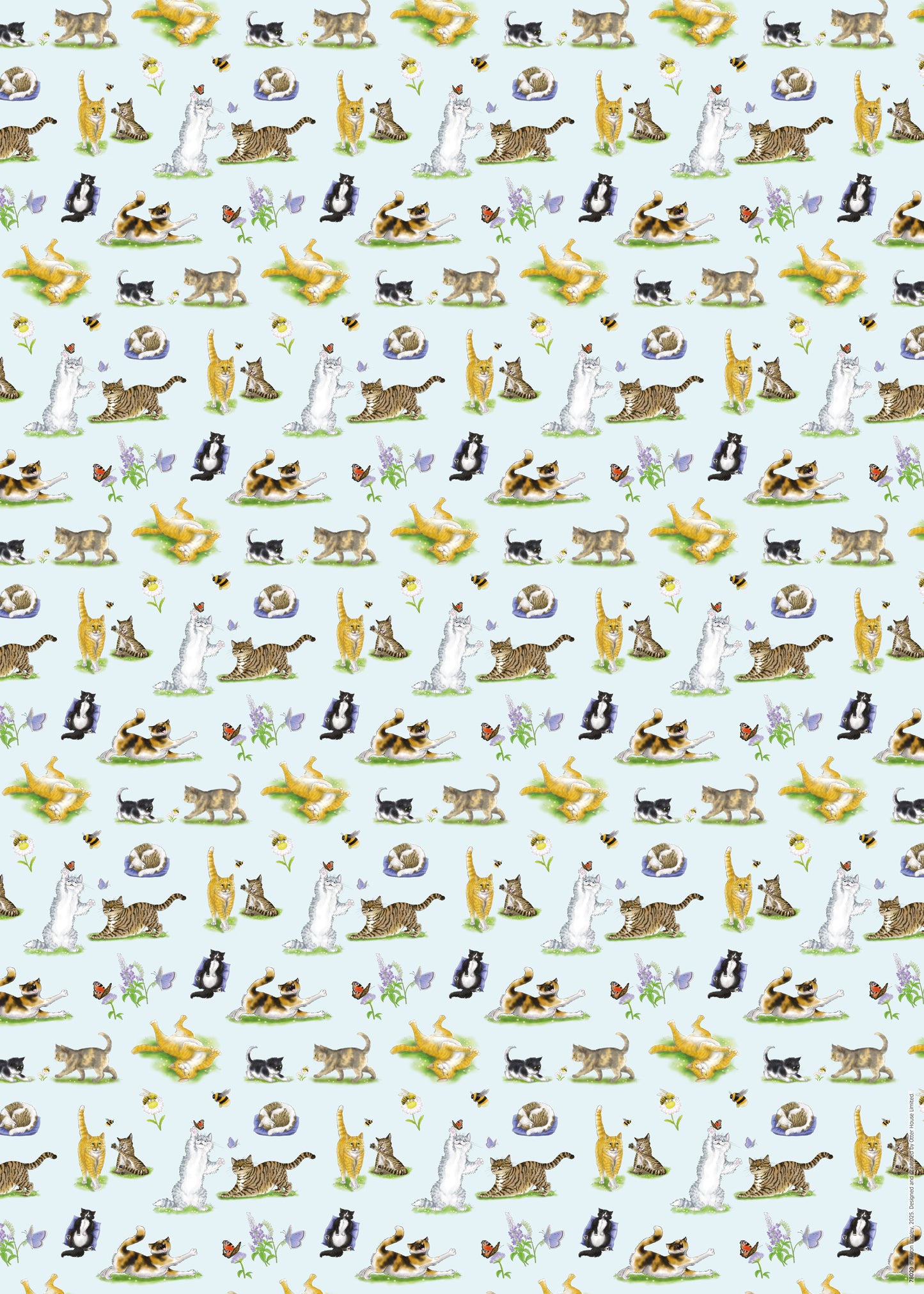 Gift Wrap & Tags - Alison's Animals Cat (2 Sheets & 2 Tags)