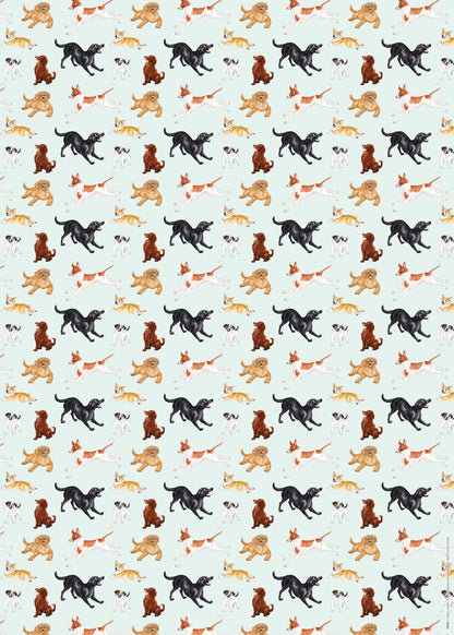 Gift Wrap & Tags - Alison's Animals Dog (2 Sheets & 2 Tags)