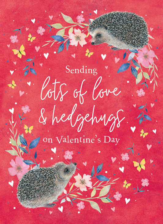 Valentines Day Card - Hedgehugs