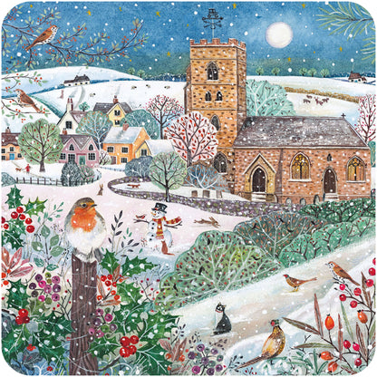 RSPB Luxury Christmas Card Twin Pack (10 Cards) - Snowy Countryside