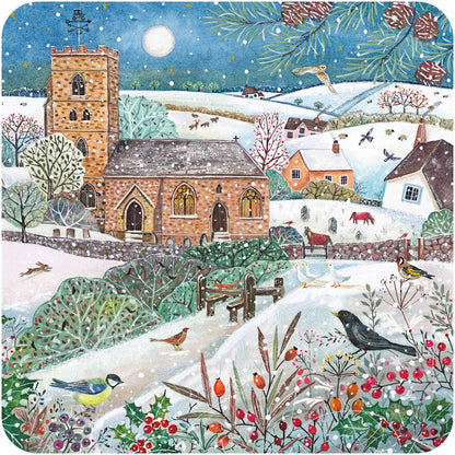 RSPB Luxury Christmas Card Twin Pack (10 Cards) - Snowy Countryside