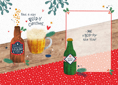 Christmas Card (Single) - Husband - Beers