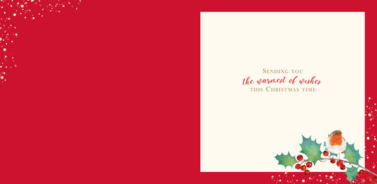 Christmas Card (Single) - Thinking Of You - Robin On Holly