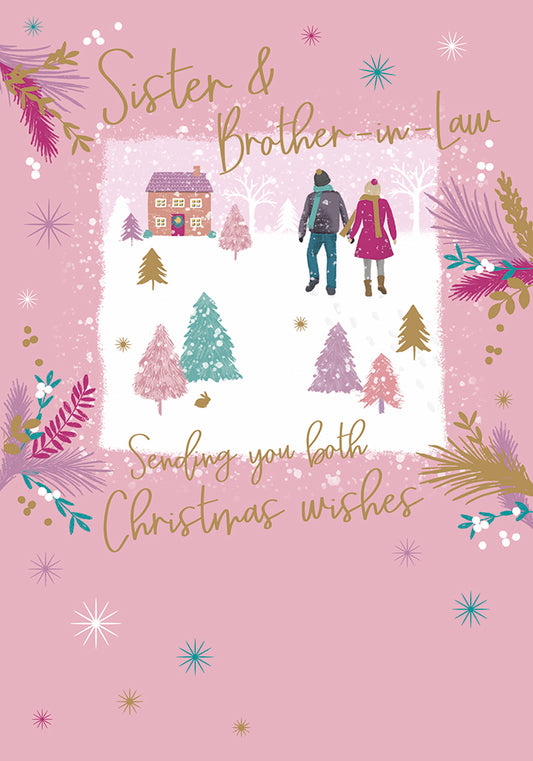 Christmas Card (Single) - Brother & Sister In Law - Couple Walking