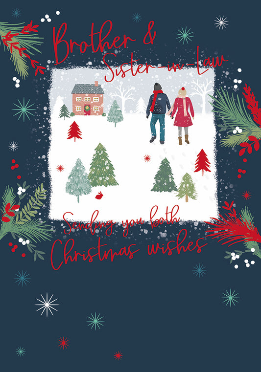 Christmas Card (Single) - Brother & Sister In Law - Couple Walking