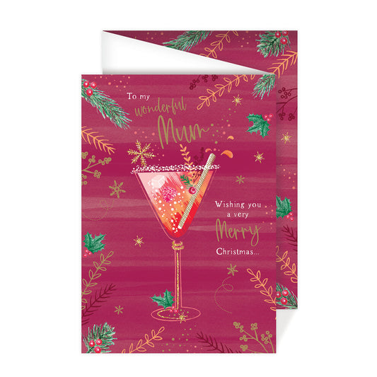 Christmas Card (Single) - Mum - Cocktail
