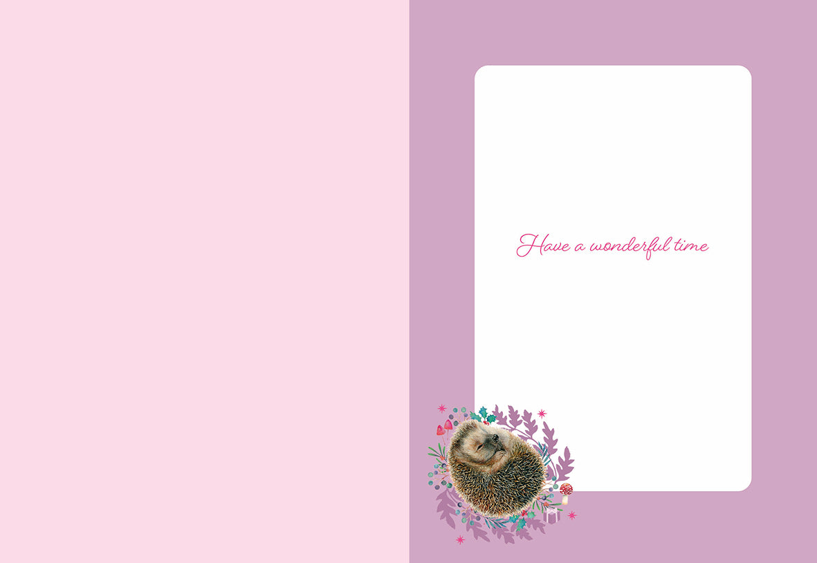 Christmas Card (Single) - Niece - Hedgehog