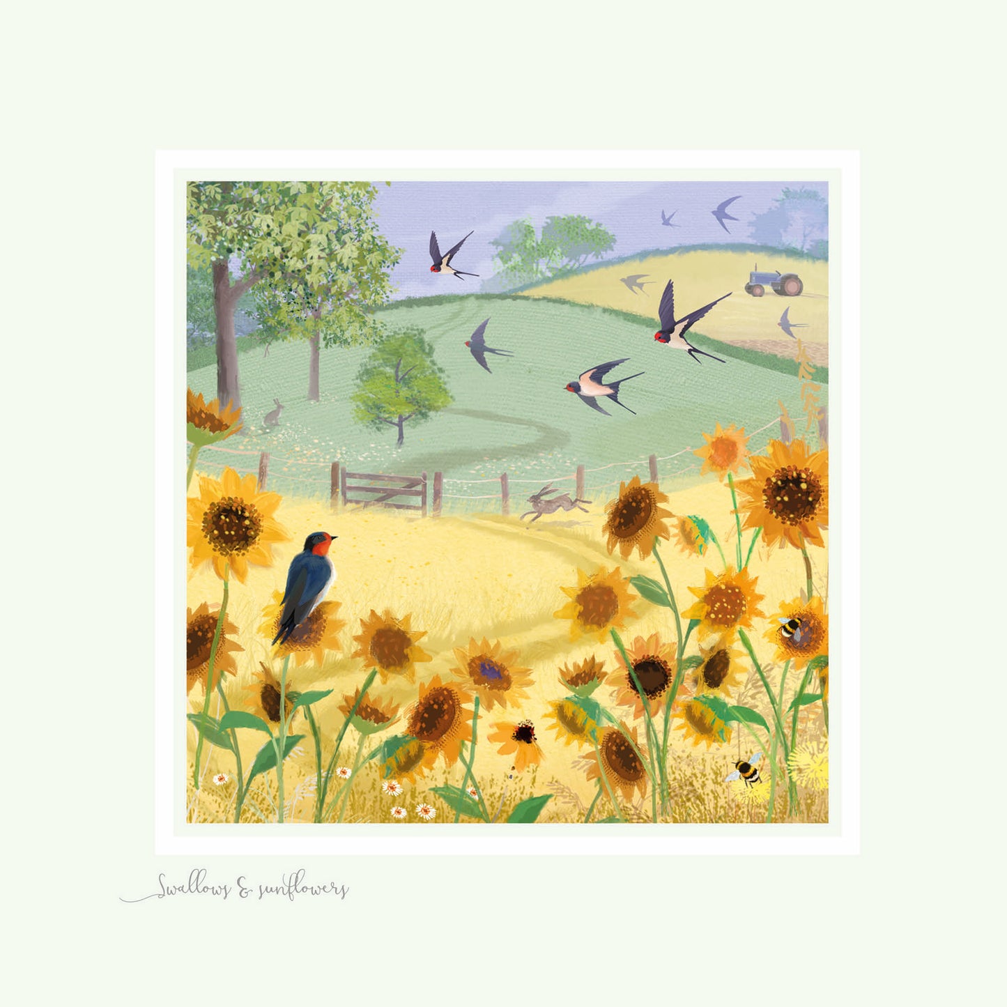Heydays Card Collection - Swallows and Sunflowers
