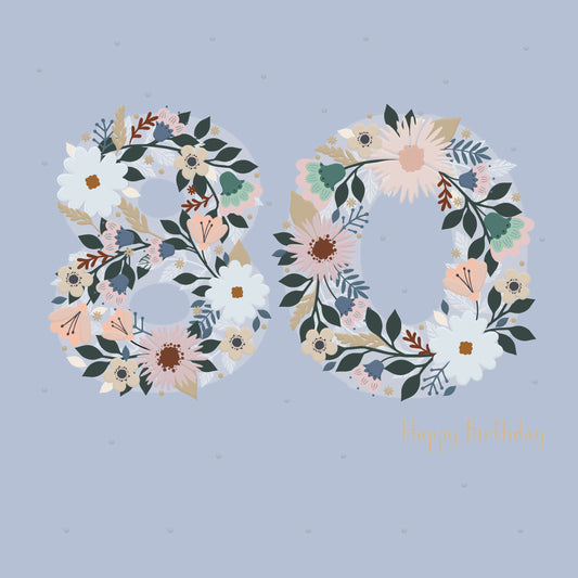 Age to Celebrate - 80 - Floral
