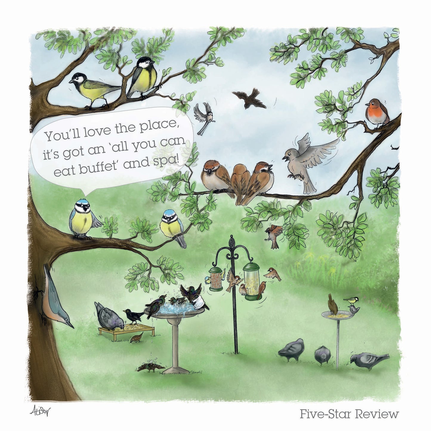 Alison's Animals Card - Garden Antics - Five-Star Review