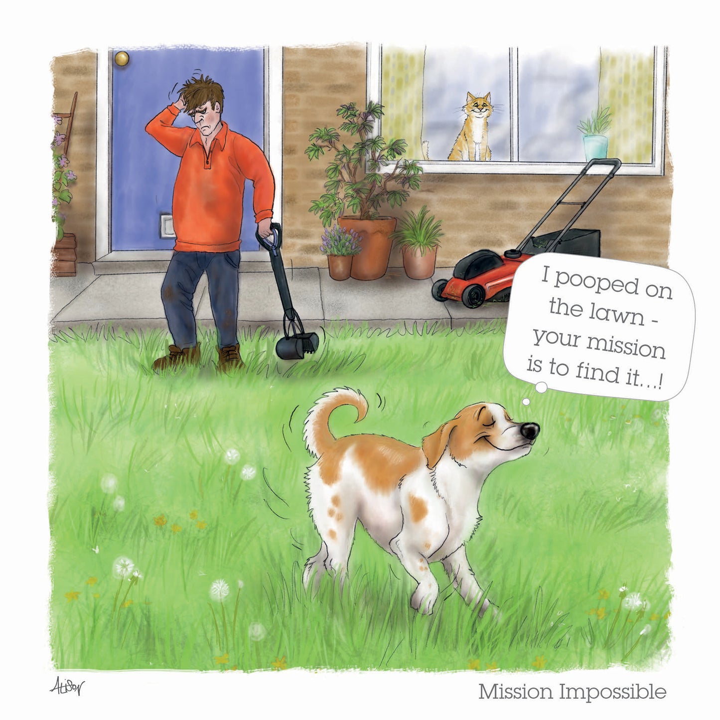 Alison's Animals Card - Garden Antics - Mission Impossible
