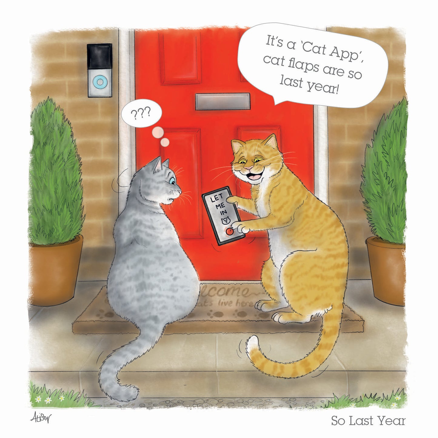 Alison's Animals Card - Garden Antics - So Last Year