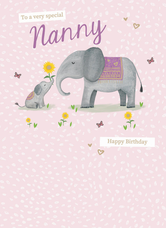 Family Circle Card - Elephants (Nanny)