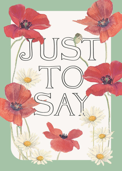 Mini Notecard Pack (6 Cards) - Edith Holden - Poppy