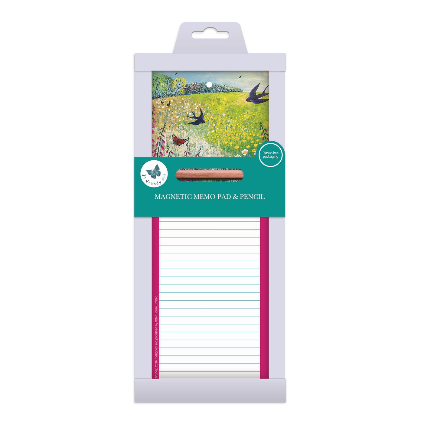 Magnetic Memo Pad - Jo Grundy - Butterflies & Swallows