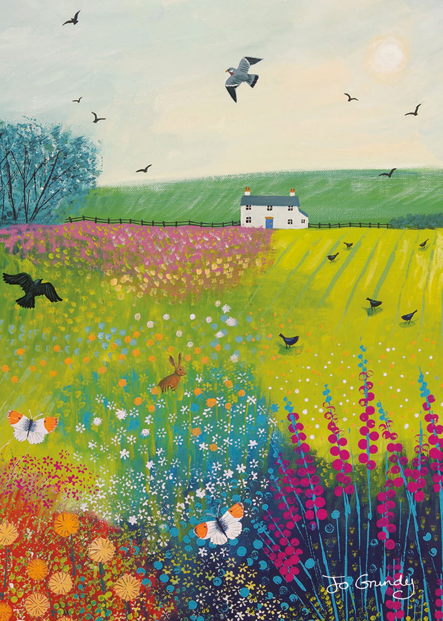 Mini Notecard Pack (6 Cards) - Jo Grundy - Midsummer Meadow