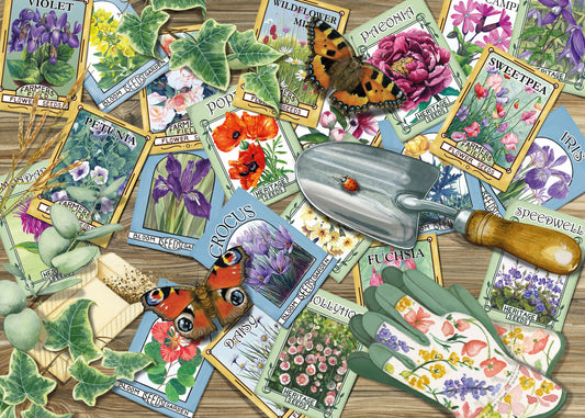 Flower Seed Packets Jigsaw Puzzle