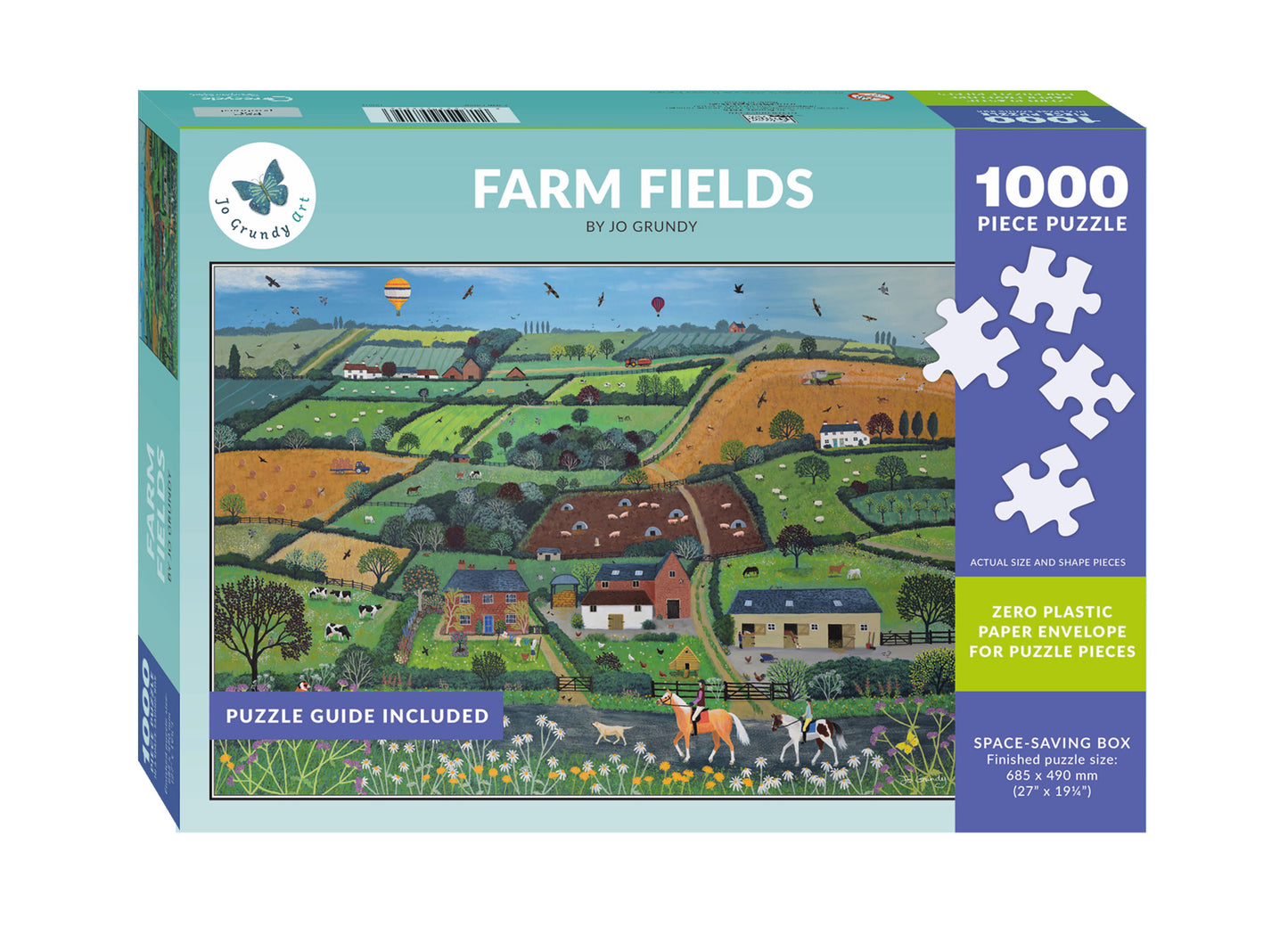 Farm Fields Jigsaw Puzzle by Jo Grundy