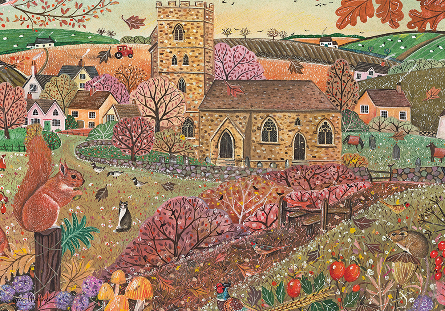 Autumn Village Jigsaw Puzzle (500 Pieces)