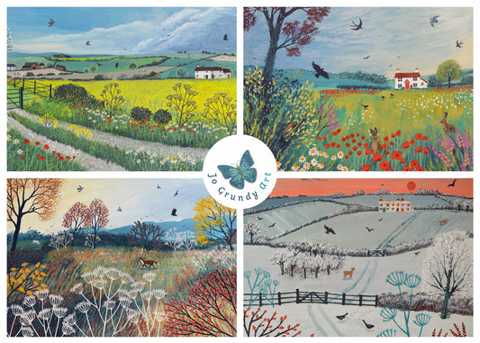 Four Seasons Jigsaw Puzzle by Jo Grundy