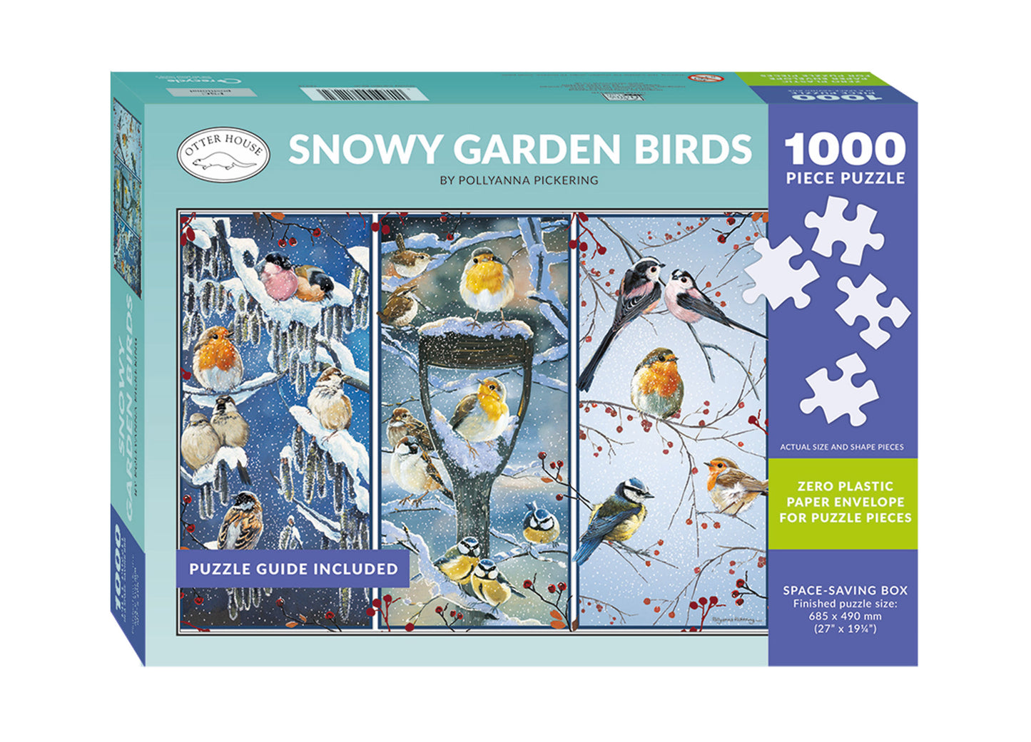 Jigsaw 1000 Piece - Snowy Garden Birds