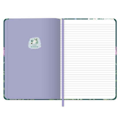 RSPB White Blossom Stationery - Softcover Notebook - Bluebells & Thyme