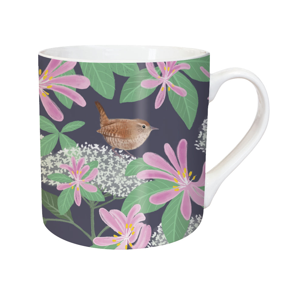 RSPB White Blossom - Tarka Mug - Wren & Honeysuckle