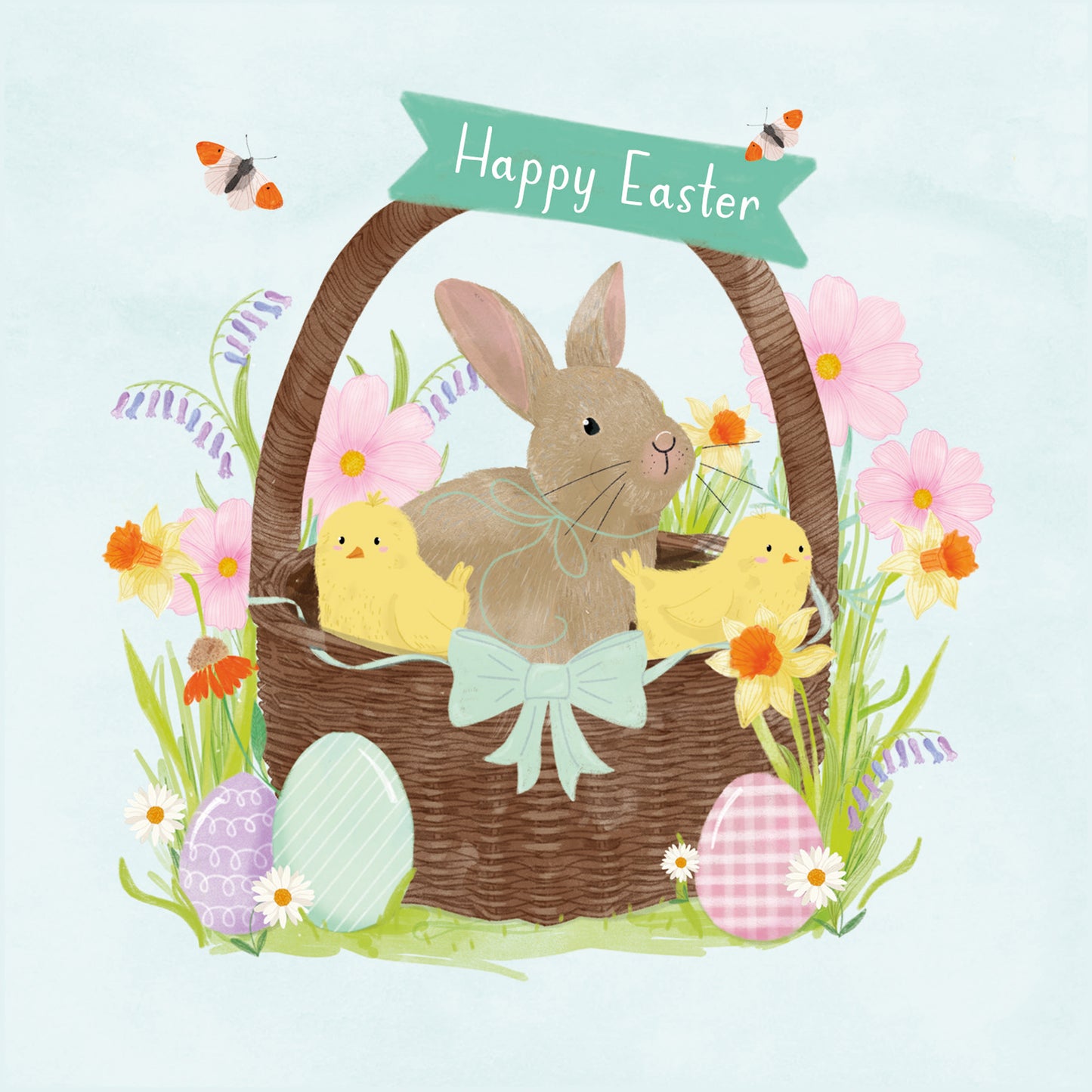 Easter 5 Card Pack - Bunny In Basket