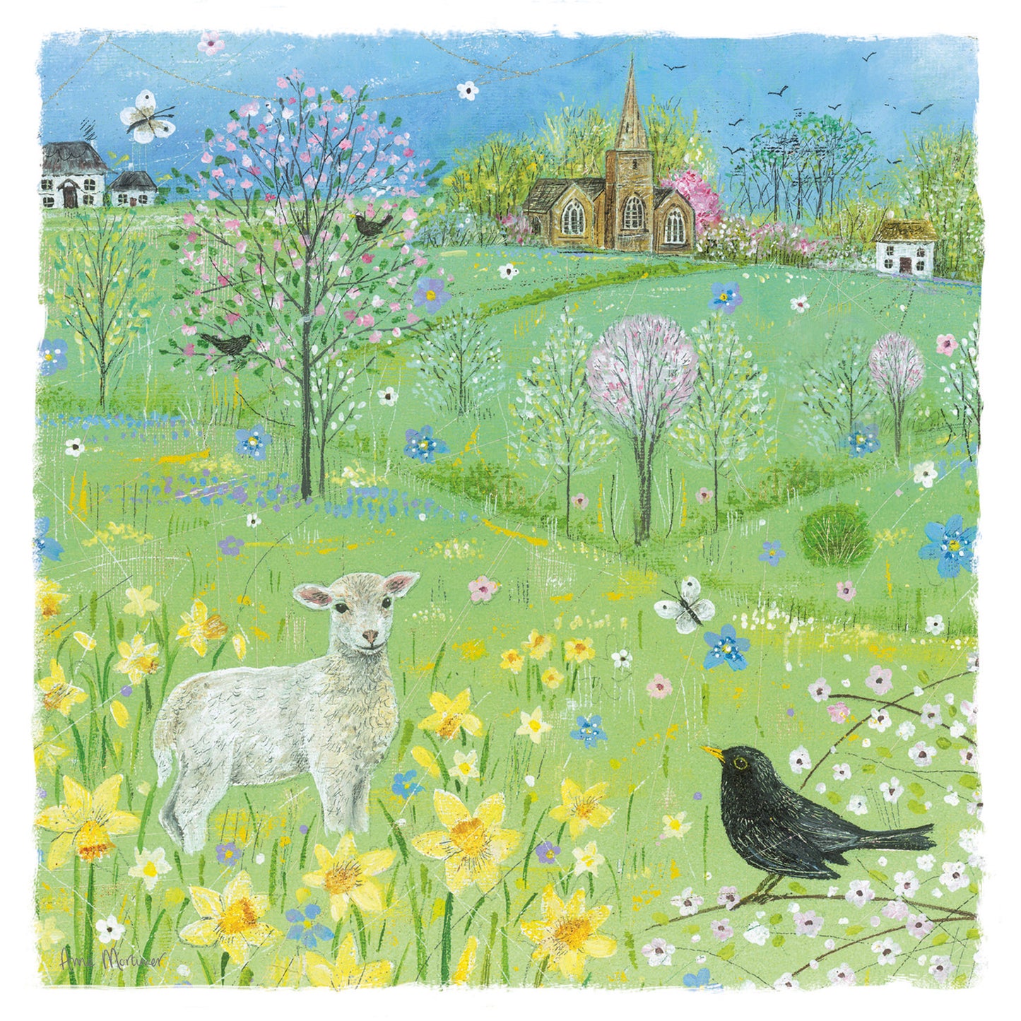 Easter Card - Spring Scene