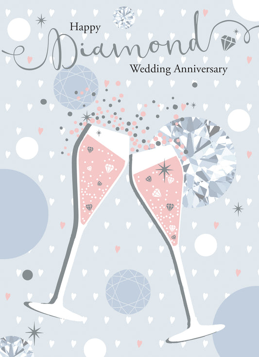 Anniversary Card - 60 (Diamond) - Glasses